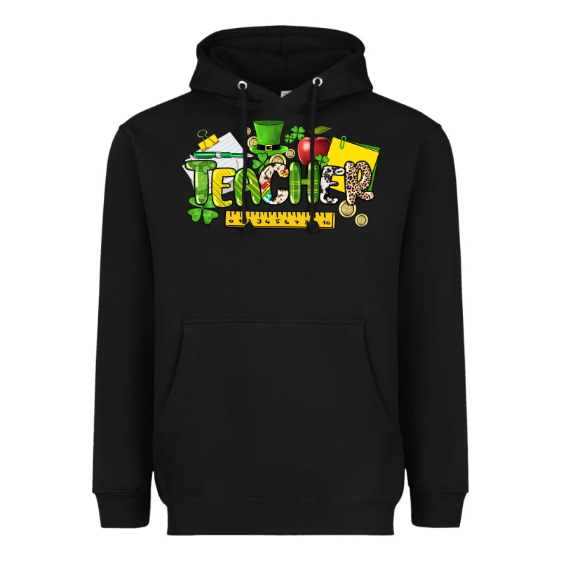 Teacher St. Patricks Day Heavyweight Hoodie by NancyCooperArtShop | Teevron