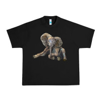 Black Baby Elephant Urban Heavy Tee - LillyAllenDesigns