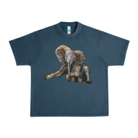 Midnight Navy Baby Elephant Urban Heavy Tee - LillyAllenDesigns