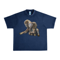 Navy Baby Elephant Urban Heavy Tee - LillyAllenDesigns