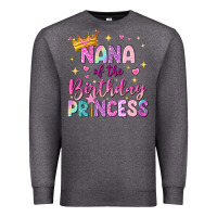 Charcoal Heather nana of the birthday princess Premium Sweatshirt - NancyCooperArtShop