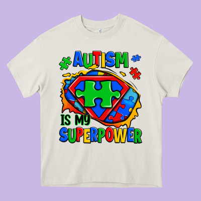 Autism Is My Superpower Ripped Shirt Heavy Core Tee Designed By Zillion Design Studio