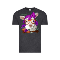 Vintage Black Cute baby lamb halloween Vintage Tee - Jasminsmagicworld