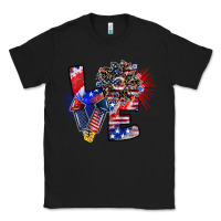 Black patriotic Love Classic Tee - CowhideDigitalArt