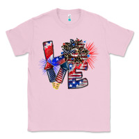 Bubblegum Pink patriotic Love Classic Tee - CowhideDigitalArt