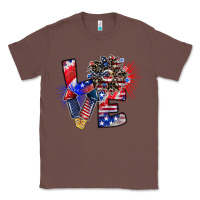 Chestnut patriotic Love Classic Tee - CowhideDigitalArt