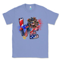 Colony Blue patriotic Love Classic Tee - CowhideDigitalArt