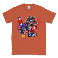 Copper patriotic Love Classic Tee - CowhideDigitalArt