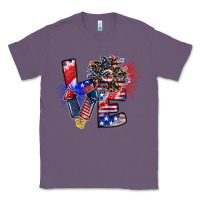 Lavender patriotic Love Classic Tee - CowhideDigitalArt