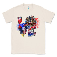 Natural patriotic Love Classic Tee - CowhideDigitalArt