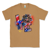 Toasted Coconut patriotic Love Classic Tee - CowhideDigitalArt
