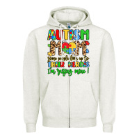 Oatmeal Heather autism mom some people look up to their heroes Zipper Hoodie - LillyAllenDesigns