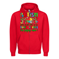 Red autism mom some people look up to their heroes Zipper Hoodie - LillyAllenDesigns