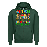 Sports Green autism mom some people look up to their heroes Zipper Hoodie - LillyAllenDesigns