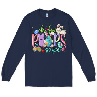 Navy oh for the peeps sake Long Sleeve Tee - MaliasSmallBusiness