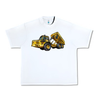 White Articulated Hauler Urban Heavy Tee - LillyAllenDesigns