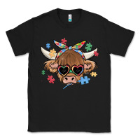 Black autism awareness cow Classic Tee - MaliasSmallBusiness