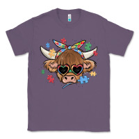 Lavender autism awareness cow Classic Tee - MaliasSmallBusiness