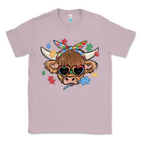 Lilac autism awareness cow Classic Tee - MaliasSmallBusiness
