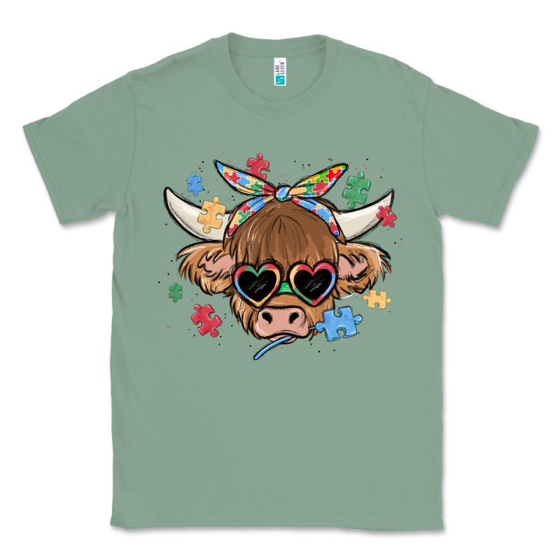 Autism Awareness Cow Classic Tee by MaliasSmallBusiness | Teevron