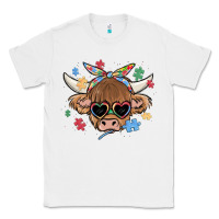 White autism awareness cow Classic Tee - MaliasSmallBusiness