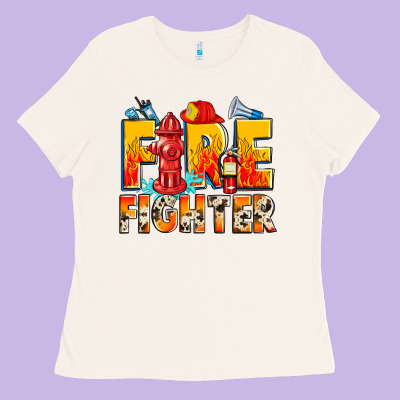 Firefighter Ladies Tee Designed By Zillion Design Studio