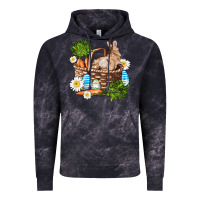 Cloud Black easter bunny in basket wıth carrot and eggs Vintage Hoodie - AdoDesignShop