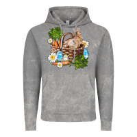Cloud Rock easter bunny in basket wıth carrot and eggs Vintage Hoodie - AdoDesignShop
