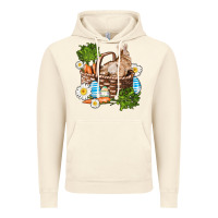 Vintage Artic easter bunny in basket wıth carrot and eggs Vintage Hoodie - AdoDesignShop