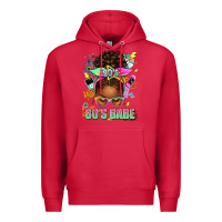 Cardinal 80's babe afro messy bun Premium Hoodie - texasbilliewilder