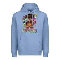 80's Babe Afro Messy Bun Premium Hoodie | Teevron