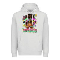Dove Grey 80's babe afro messy bun Premium Hoodie - texasbilliewilder