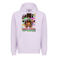 Lilac 80's babe afro messy bun Premium Hoodie - texasbilliewilder