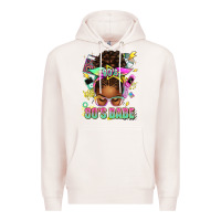Pale Pink 80's babe afro messy bun Premium Hoodie - texasbilliewilder