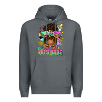 Rock 80's babe afro messy bun Premium Hoodie - texasbilliewilder