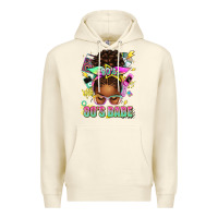 Sandshell 80's babe afro messy bun Premium Hoodie - texasbilliewilder
