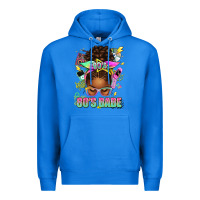 True Royal 80's babe afro messy bun Premium Hoodie - texasbilliewilder