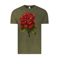 Vintage Olive Oklahoma Rose Illustrations Vintage Tee - LillyAllenDesigns