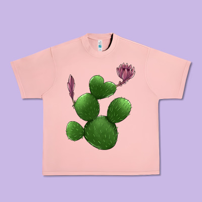 Heart Cactus Urban Heavy Tee Designed By Jasminsmagicworld