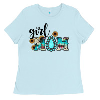Baby Blue girl mom Ladies Tee - JahusDesignShop