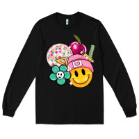 Black smiley face and school elementary Long Sleeve Tee - MaliasSmallBusiness