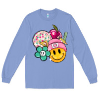 Colony Blue smiley face and school elementary Long Sleeve Tee - MaliasSmallBusiness