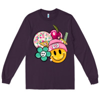 Plum smiley face and school elementary Long Sleeve Tee - MaliasSmallBusiness