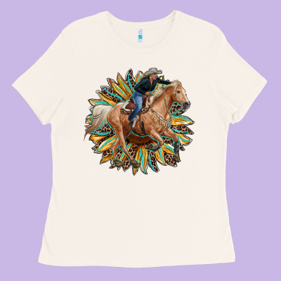 Sunflower Rodeo Ladies Tee Designed By Ranaportraitstore