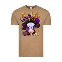 Vintage Coffee too cute to trick halloween baby calf Vintage Tee - Jasminsmagicworld