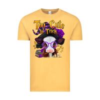 Vintage Mustard too cute to trick halloween baby calf Vintage Tee - Jasminsmagicworld