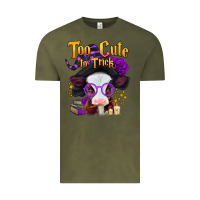 Vintage Olive too cute to trick halloween baby calf Vintage Tee - Jasminsmagicworld