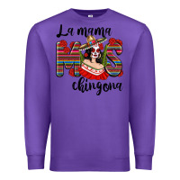 Purple La Mama Mos Chingona Premium Sweatshirt - texasbilliewilder