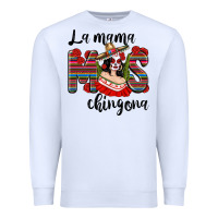 White La Mama Mos Chingona Premium Sweatshirt - texasbilliewilder