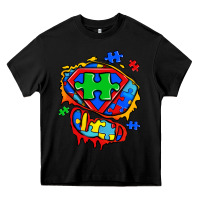 Black autism superhero ripped tshirt Heavy Core Tee - Zillion Design Studio